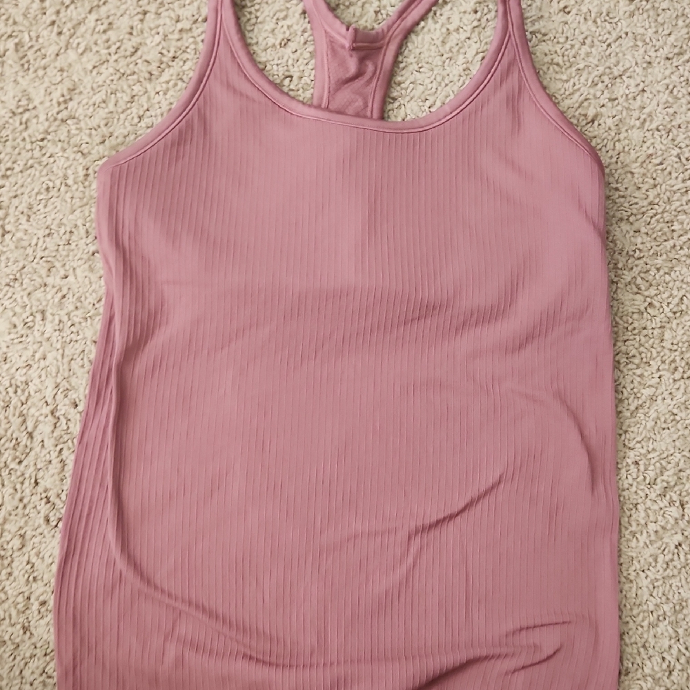 Women's Pink Ribbed Tank Top